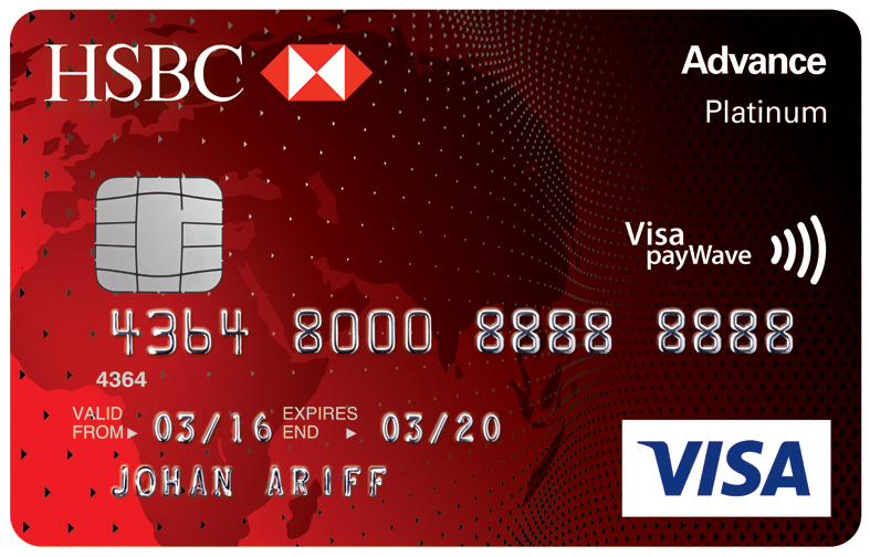 Advance Credit Card face; image used for HSBC Advance Visa Platinum Credit Card