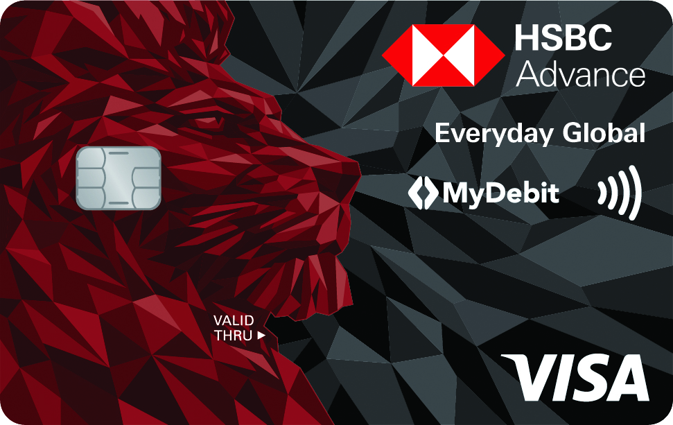 Card face of HSBC Advance Everyday Global Account; image used for HSBC Malaysia Everyday Global Account page.
