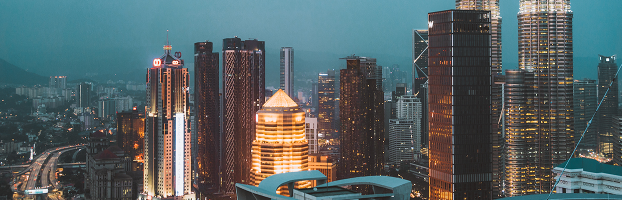 City night landscape; image used for HSBC Malaysia investments unit trust